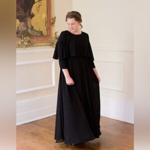 Elegant Black Ruffle Dress TRADE